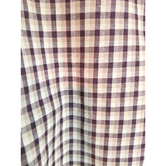 Columbia Sportswear Button Down Tan Brown Plaid 100% Cotton Long Sleeve Shirt XL - Picture 4 of 6